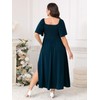 CICIDUDU Plus Size Dress Wedding Guest Semi Formal Ruffle Short