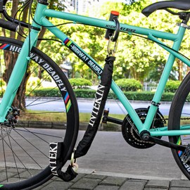 INTEKIN Security Chain 3.3 ft x 3/8" Thick Bike Lock Chain - High Security Hardened Steel Cut Proof Chain for Bikes, Containers, Motorcycles, Trailers, ATV's (Chain Only)