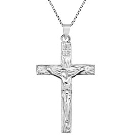 AeraVida Redemption Jesus Christ Crucifix Cross .925 Sterling Silver Pendant Necklace