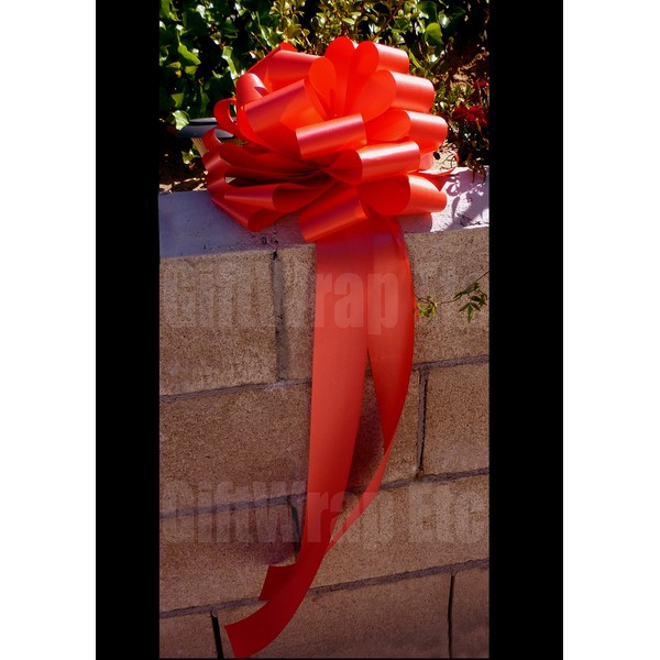 Decorative Red Bow with Tails - 13" Wide, Fully Assembled, Valentine's Day, Christmas Tree Topper, Large Gift Bow, Car Bow, Presents, Fundraiser, Birthday, Wedding, Decoration