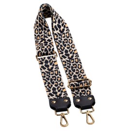 ZANQANO Adjustable Replacement Crossbody Strap Purse Guitar Style Jacquard Woven Embroidered Handbag Straps (Leopard)