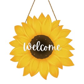 Sunflower Decor Summer Decorations for Home Summer Door Decor Sunflower Wreath Wooden Welcome Sign for Front Door Hanger for Office Wall Indoor Home Decorations