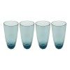 Home Ideas Set 4 Vasos High Ball Liso Acrilico Azul