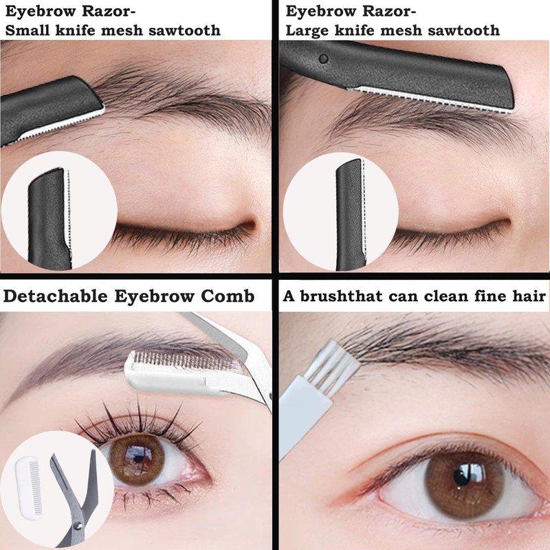 Tweezers Set for Facial Hair Removal Women, 8Pcs Precision Eyebrow