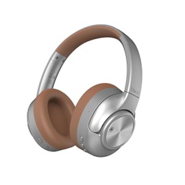 Active Noise Cancelling Headphones: Hybrid Bluetooth Headphones Over Ear with HiFi Audio - Wireless Headset 60H Playtime for Android Bluetooth Devices (Silver)