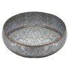 MyGift Macetero Redondo de Metal galvanizado en Color Plateado Mide