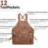 Woodworking Work Apron for Men & Women, Heavy Duty Waxed