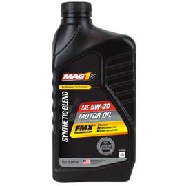 Mag 1 62943 Synthetic Blend SAE 5W-20 Motor Oil - 1 Quart (Pack of 6)