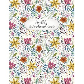 2024-2025 Monthly Planner: Two Year Schedule Organizer (January 2024 through December 2025) with Holidays, Notes Section, To Do Lists | Password Trackers | important contacts |Floral Cover