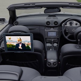 MOBILEFOX 360° Car Headrest Tablet Holder Car Ball Joint Holder for Acer Iconia A3/Tab 10 Black