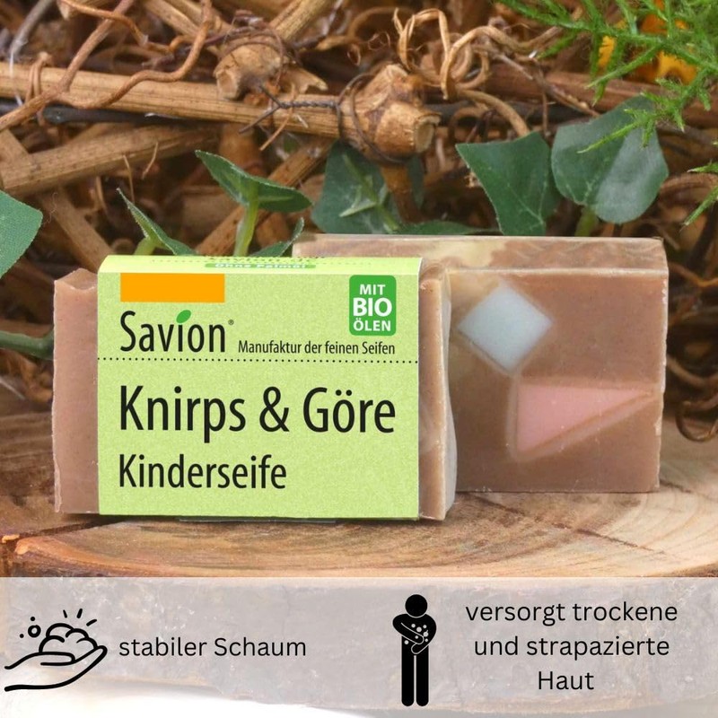 Savion Children's Soap Knirps and Brat, with Shea Butter and