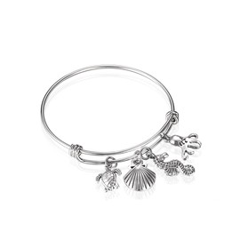 Sea Animals Ocean Charm Bracelet Love The Sea Summer Gift, Metal
