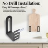 Under Cabinet Cutting Board Holder Stand Rack, No Drill Adhesive
