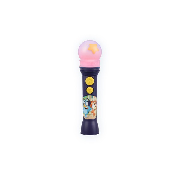 eKids Bluey Microphone Toy for Toddlers, Includes Built-in Music and