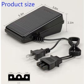 Suweiyuanshiyi Foot Pedal Power Cord Replacement, for Singer Sewing Machine, D Shape Plug Compatible with Singer 4452 4443 4432 4423 4411 44S 5554 5532 5523 5511 160s 150s 140s 130s(359102-001)
