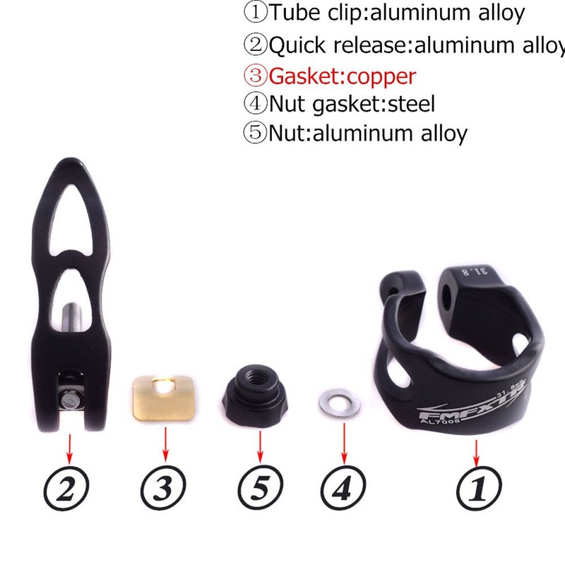 UPANBIKE Bicycle Seat Post Clamp Hollow Aluminum Alloy Quick Release