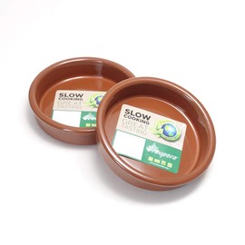 Spanish Grupella sgr-0112br_2 Terracotta Pottery Casuela Ajillo Pot, 4.7 inches (12 cm), Set of 2