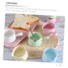 Gatuida 5pcs Ceramic Milk Pitcher Coffee and Sauce Cups with