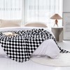 LOMAO Throw Blankets Flannel Blanket with Checkerboard Grid Pattern Soft