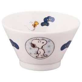 Peanuts SN2102-352 Snoopy Small Bowl (6.8 fl oz (200 ml), Auspicious Pine Blue Series, Made in Japan, Yamaka Shoten