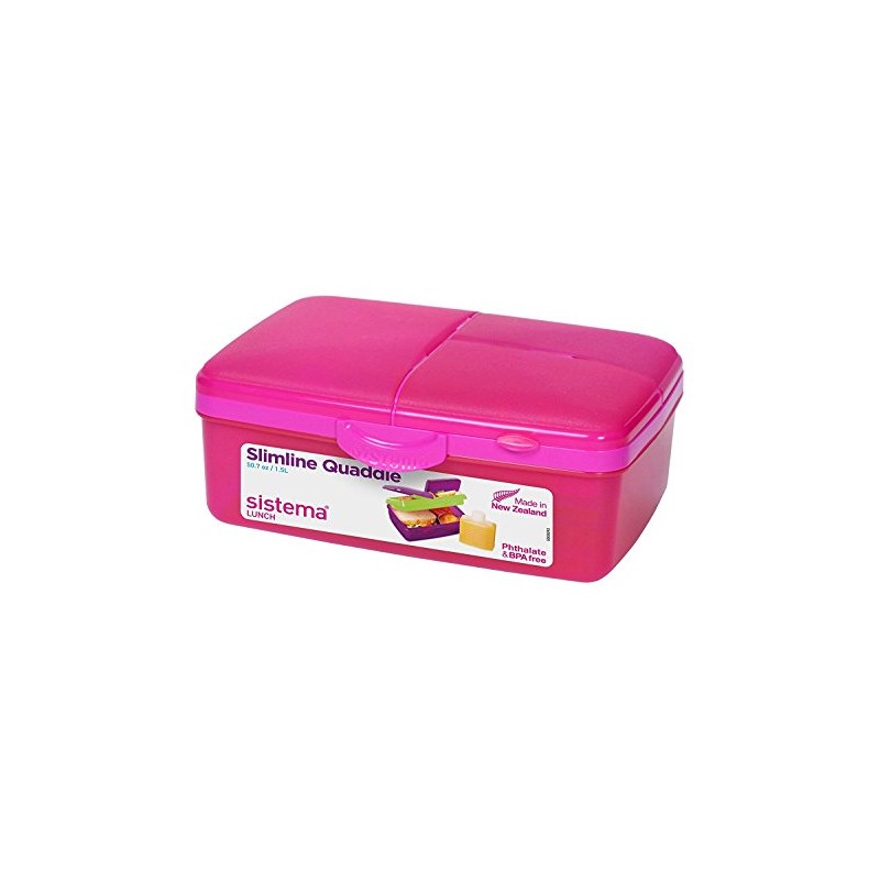 Sistema Lunch Slimline Quaddie, 1.5 L - Pink