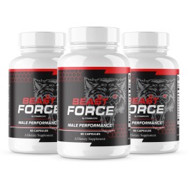 Beast Force (3 Pack) Beast Force Pills, BeastForce Advanced Formula Supplement 180 Capsules