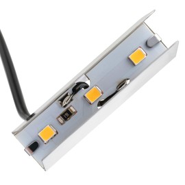 SEBSON SEBSON Vitrinenbeleuchtung 4er Set - Glasbodenbeleuchtung LED inkl. 12V Netzteil mit Schalter - LED Clips warmwei? - Glaskantenbeleuchtung fr Vitrine, Regal, Tisch