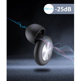 Concert Ear Plugs for Sleeping Noise Cancelling EarPlugs Reusable Ear Protection for Musicians,Rave,Focus,Moto and Sleep 25dB Silicone Earplugs Noise Reduction 8 Pair Ear Tips (XS/S/M/L) Black