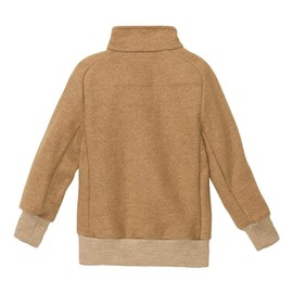 Disana TROYER Lightweight Sweater with Zip | 100% Organic Merino Wool GOTS, IVN Best | Baby Toddler Child Unisex | Made in Germany, caramel