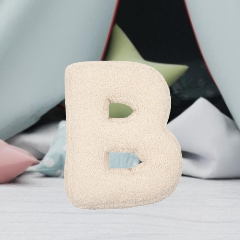 Perfeclan Letter Plush Pillow Decorative Throw Pillow Letter Hugging Throw