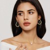 FDEETY 4 Pairs Earrings Set for Women 14K Gold-Plated Hoop