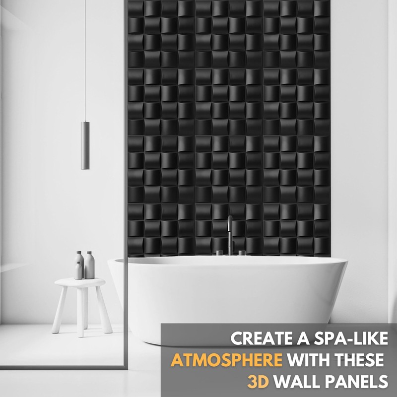 NOVECRAFTO Lattice Effect 3D Wall Panels - 6 Sheets Covering