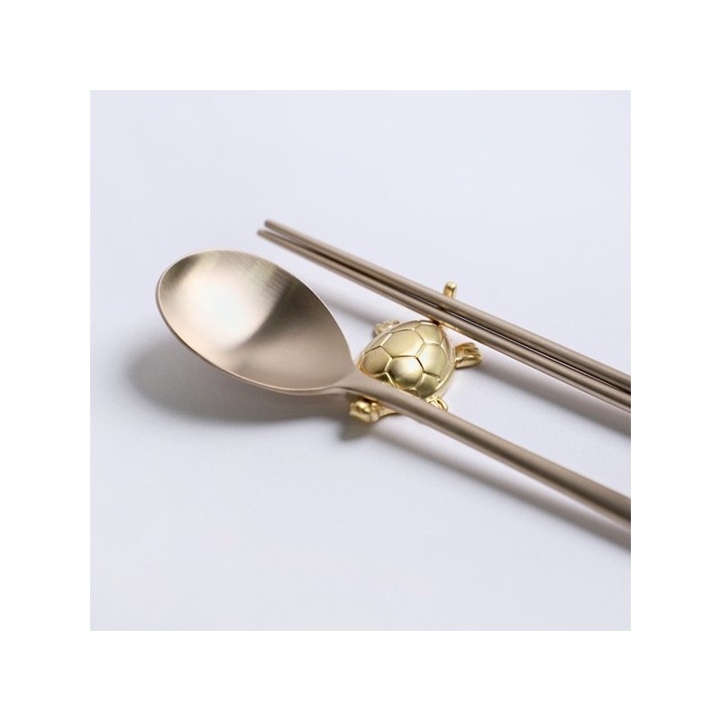 24K Gold Korean-made Turtle Chopstick Rest 1p / 24K 골드