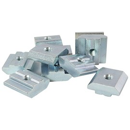 10x T-Slot Nut Sliding Block Slot 8 - Type B - M4 with step, heavy duty, steel