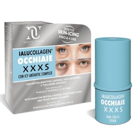 IALUCOLLAGEN Augen XXXS STICK | Augencreme mit ICY ANTARCTIC COMPLEX und bioaktiven Peptiden und Hyaluronsäuren zur Aufhellung und Reduzierung von Augenringen | Augenringe Natur Unique 5 ml