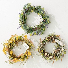 HEADS ZAR-NW2 Head Wreath Diameter Approximately 14.6 x 3.9 inches (37 x 10 cm), Purple, 1 Piece, Natural Wreath, Full Reel, Artificial Flower,