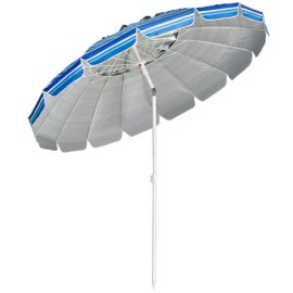 8 Ft UV Protected Beach Umbrella with 16-Ribbed Windproof FrameColor: as picture