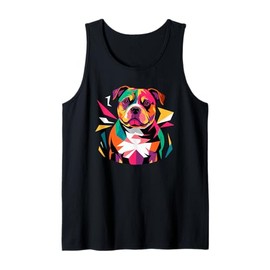 Abstract Art Staffordshire Bull Terrier Staffy Terriers Tank Top