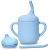 Orghcyi Silicone Baby Sippy Cups, Shatterproof Silicone Straw Cup, Sippy