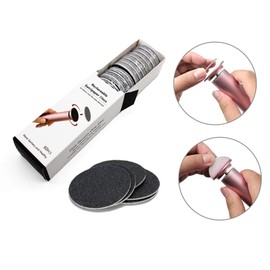 Dr.Pedi 60pcs 180 Grit Fine Sand Replacement Sandpaper Electric Foot Callus Remover Feet Discs Professional Pedicure Foot File for Women Men Dead Dry Hard Skin Calluses