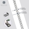 NKlaus 925 Sterling Silver Curb Chain Byzantine Chain 1.40 mm