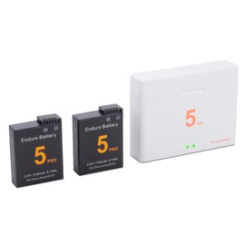 Osmo Action 5 Pro/4/3 Battery Charger Kit 2-Pack Battery and Dual-Channel Fast Charger Hub, Compatible for DJI OSMO Action 5 Pro, Osmo Action 4, Osmo Action 3 Camera, with USB-C Charger and Cable