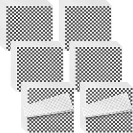 960 Pieces Deli Wax Paper Sheets 12 x 12 inches Checkered Sandwich Wrapping Paper Food Basket Liners for Food Serving, Party, Festival and Outdoors, Black