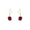 Ruby Raw Nugget Earrings in 14k Gold Fill