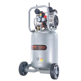 VEVOR 13 Gallon Air Compressor, 2HP 4.6 SCFM@90PSI Oil Free Air Compressor Tank, 66dB Ultra-Quiet Compressor for Tire Inflation, Auto Repair, Woodwork Nailing, Spray Painting (125PSI Max Pressure) - Tank Capacity: 2 Gallon