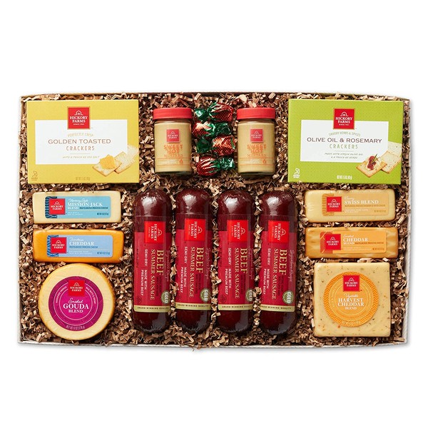 Hickory Farms Celebration Spread Sausage and Cheese Gift Box, Perfect for Thinking of You, Birthday and Care Package Gifts