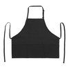 WINCO 3 Pocket Bib Apron, Black