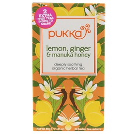 PUKKA HERBAL AYURVEDA Organic Lemon Ginger & Manuka 20bags (PACK OF 5)