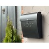 NACH Locking Black Wall Mount Mailbox, Durable Euro Black Mailboxes