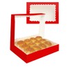 Gcardist Auto-pop Up Red 35.6x25.4x6.4cm 6Pcs Cookie Box with Window